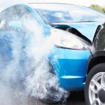 Close Up Of Two Cars Damaged In Road Traffic Accident Close Up Of Two Cars Damaged In Road Traffic Accident